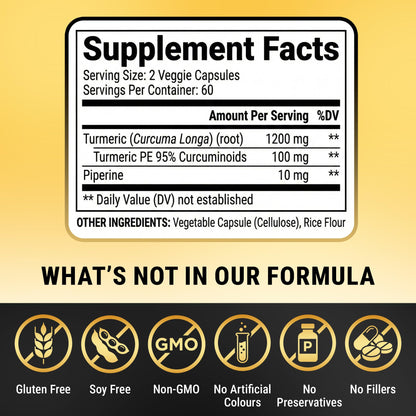 NuVitality imported turmeric curcumin 120 capsules pack showing secure tamper evident safety seal