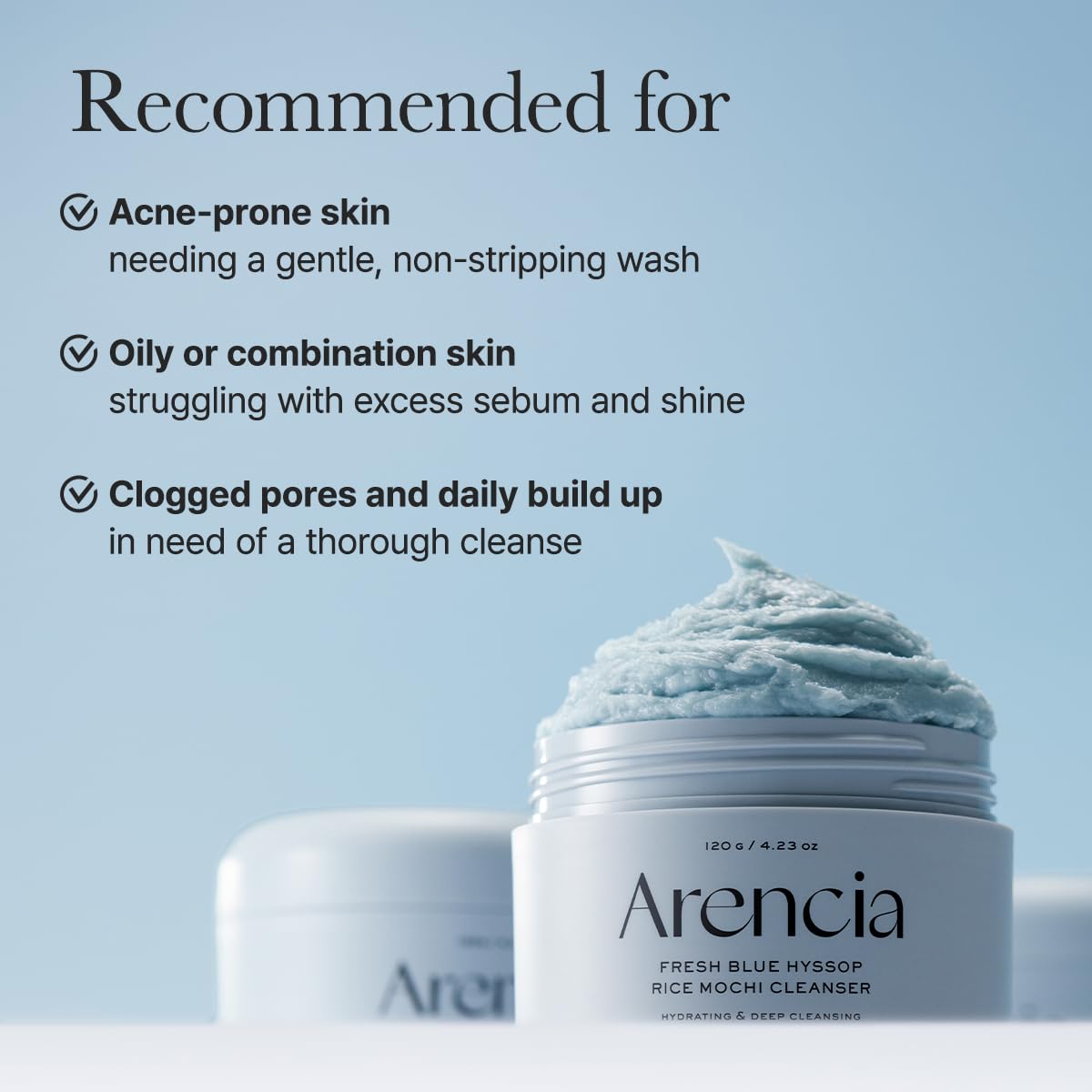 Authentic ARENCIA imported skincare product for pore care and sebum control.