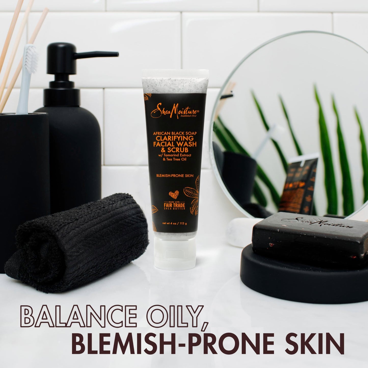 Authentic African black soap problem skin facial cleanser ingredients list