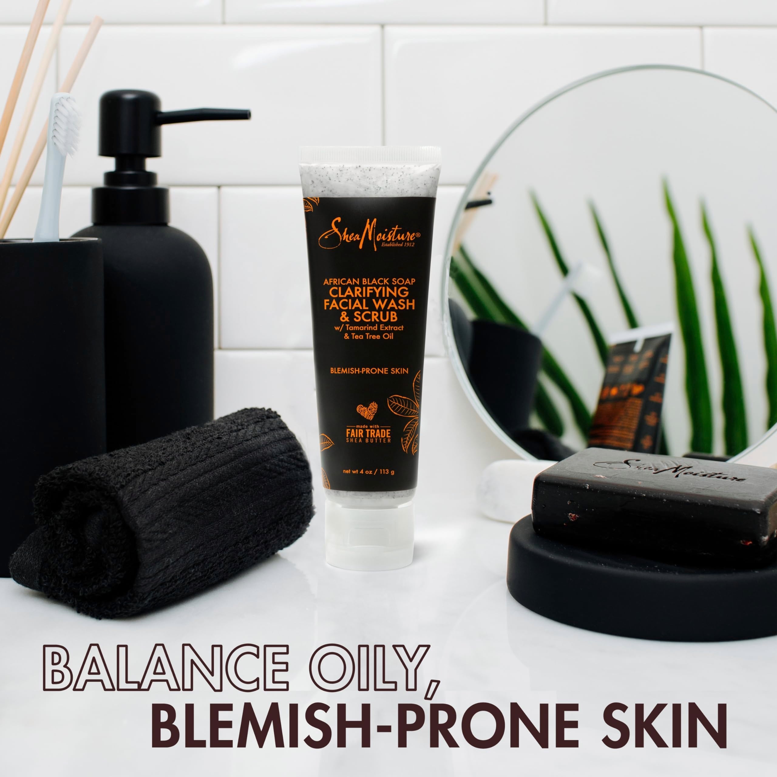 Authentic African black soap problem skin facial cleanser ingredients list