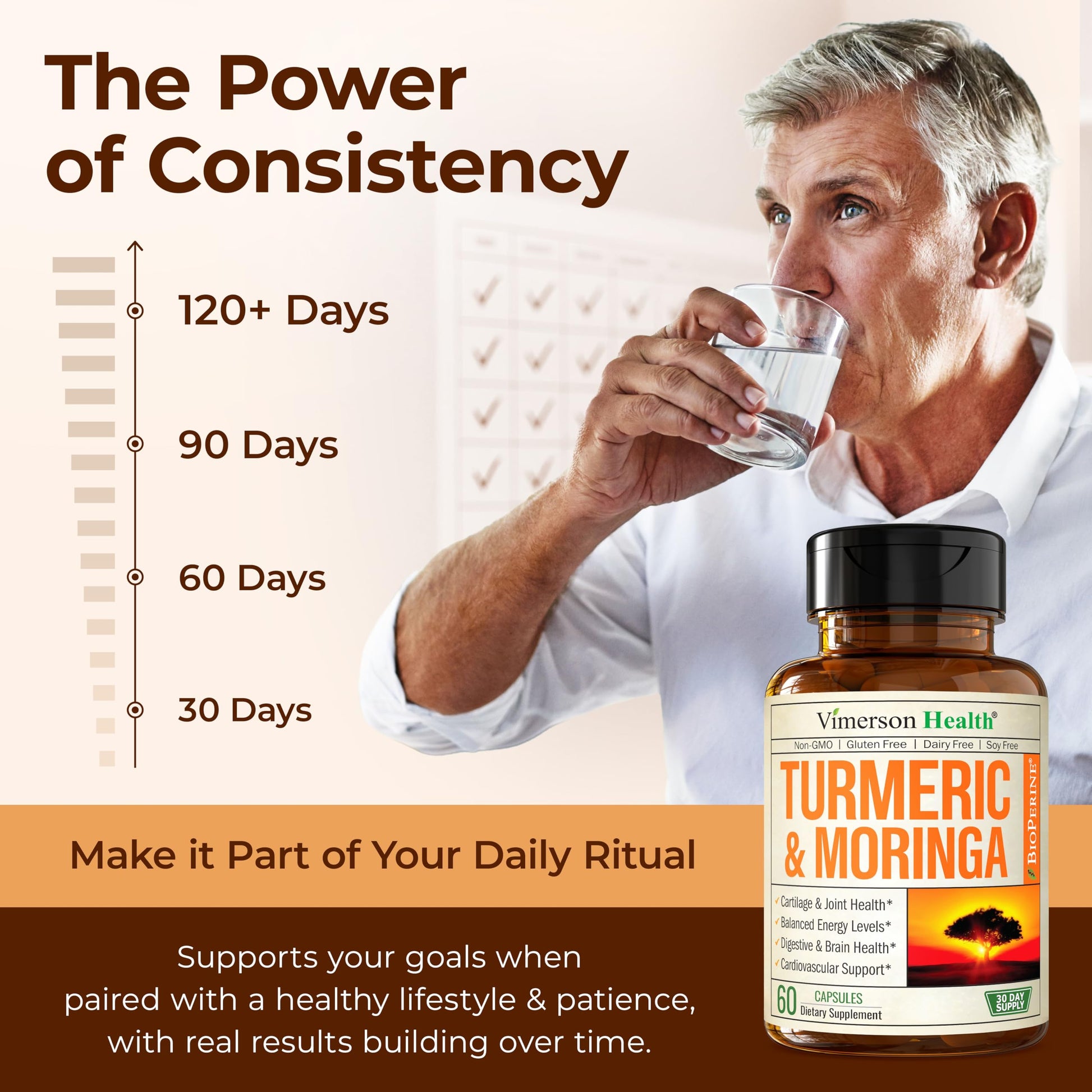 Vimerson Health 60 veggie capsules bottle emphasizing antioxidant benefits and immune system support.