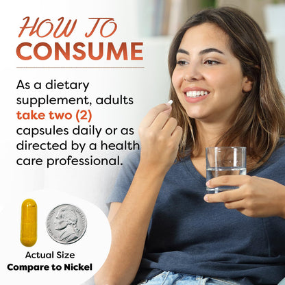 Side profile of Best Naturals Turmeric supplement bottle highlighting the non-GMO and gluten-free certifications