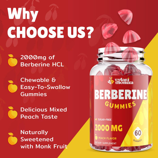 Vylarithonixa peach flavor gluten free berberine supplement details