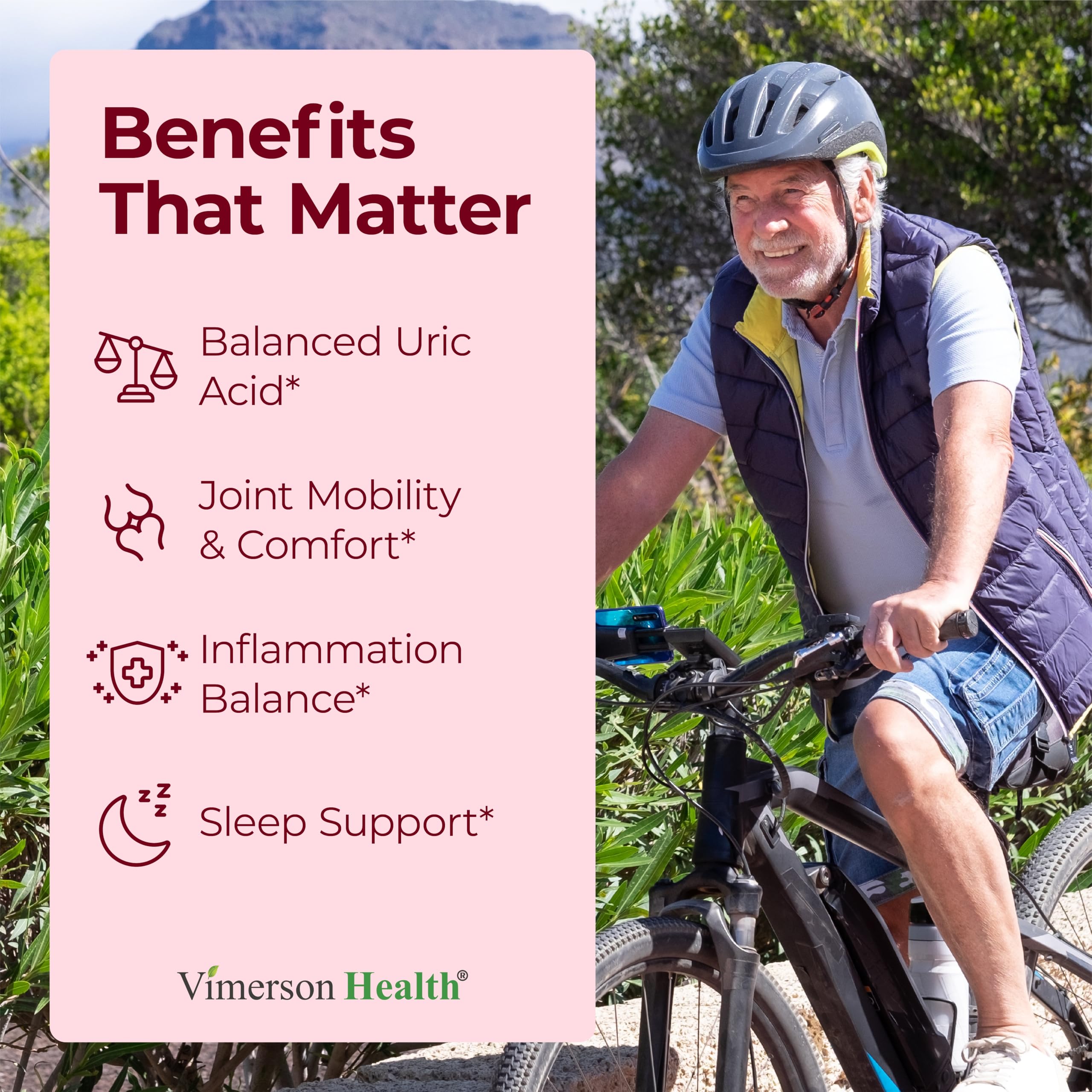 Vimerson Health 4-in-1 joint health supplement bottle showcasing the supplement facts and organic ingredients label.