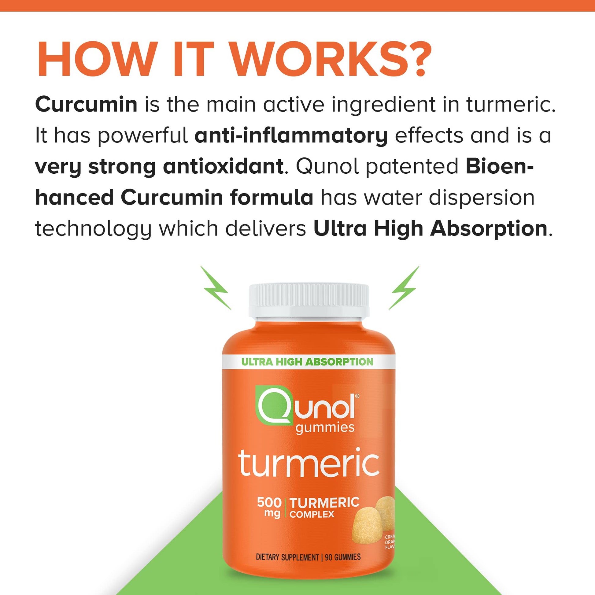 Vegan and gluten-free turmeric joint support gummies with natural tangerine flavor