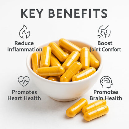 Me First Living Turmeric with BioPerine black pepper extract premium wellness supplement container displaying cGMP seal.