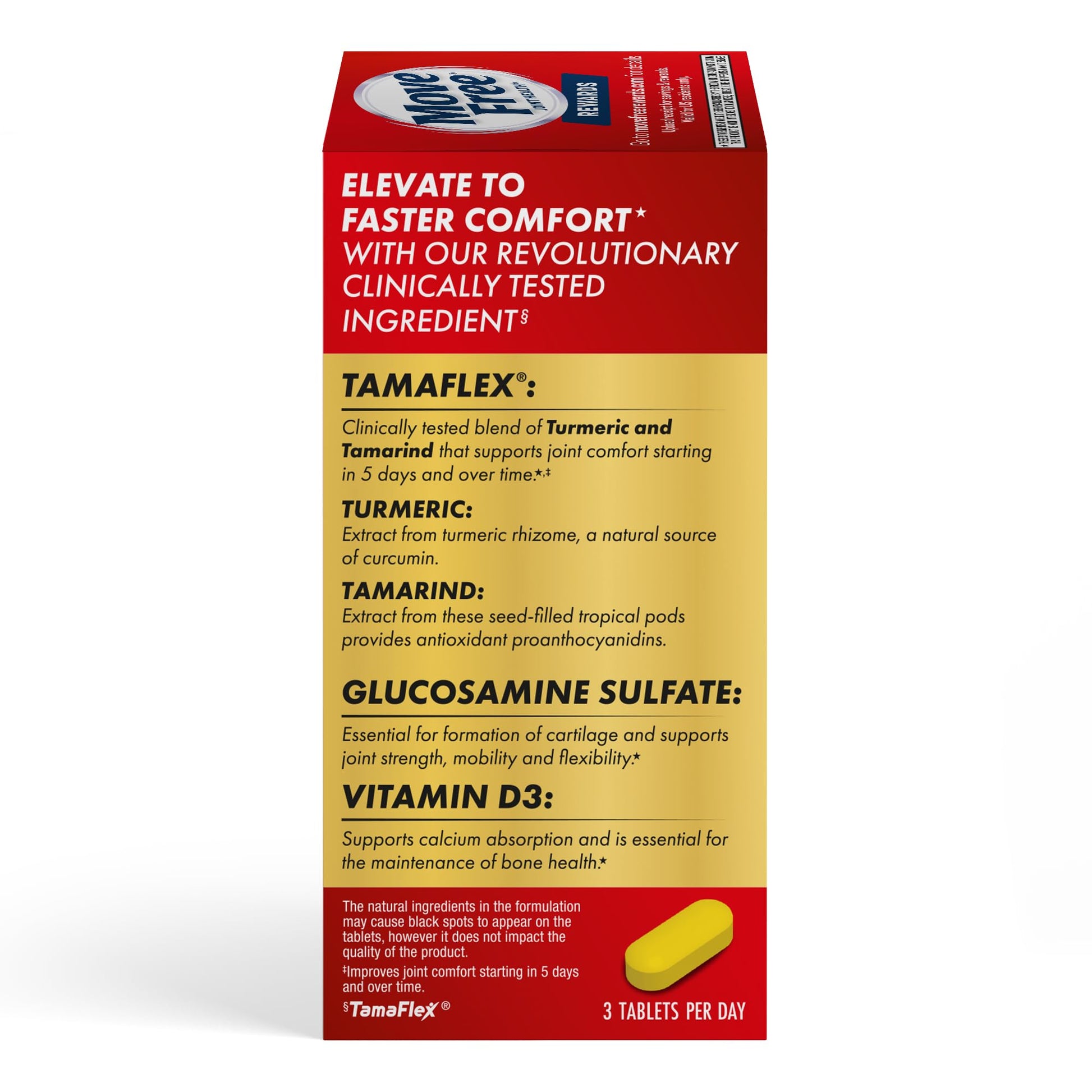 Schiff Move Free Advanced formula ninety count bottle for knee flexibility and cartilage health