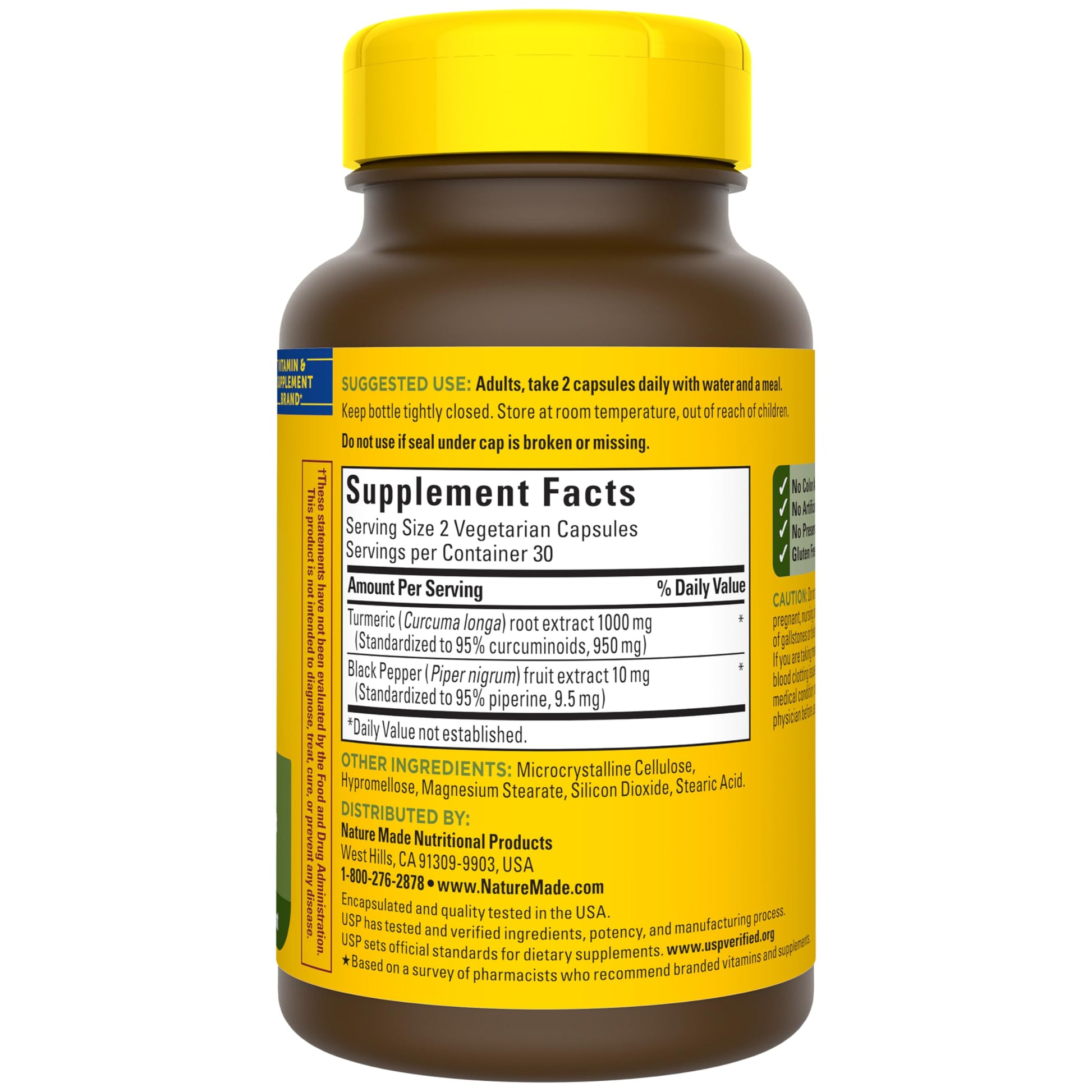 Authentic Nature Made antioxidant support capsules bottle close up view
