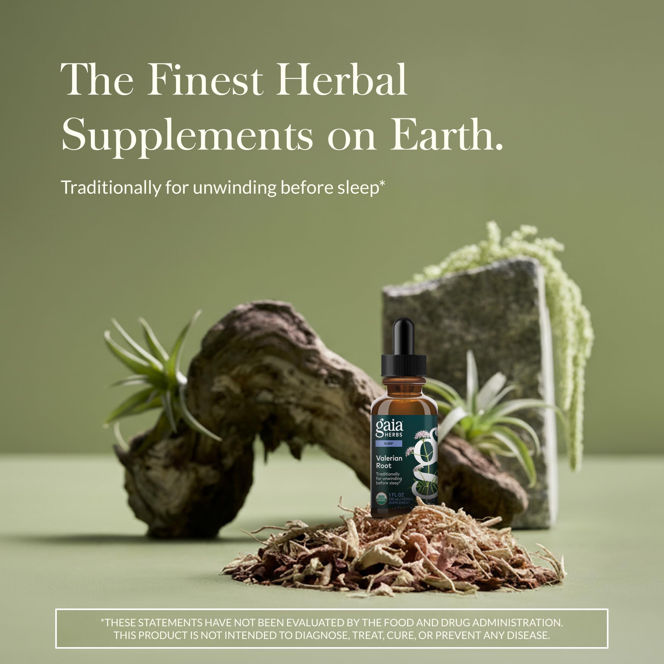 Organic valerian root drops bottle packaging back label details