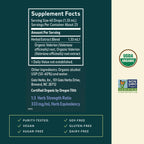Gaia Herbs herbal supplement dropper bottle side view description