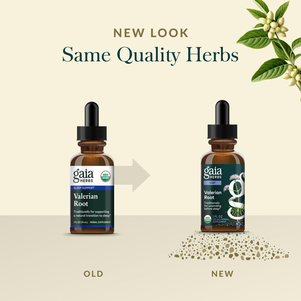 Vegan gluten free valerian root extract dropper bottle display