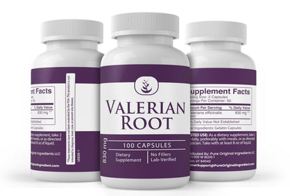 Close up of capsule supplement packaging indicating a fifty day supply of authentic USA imported herbs.