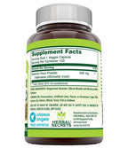 Side angle view of USA imported Herbal Secrets Valerian Root supplement label showing supplement facts and clean ingredient details.
