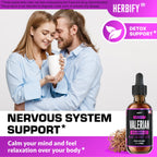 Herbify alcohol free vegan relaxation liquid extract bottle packaging side view
