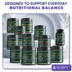 Herbpy 5in1 herbal sleep support capsules side view showing ingredients list