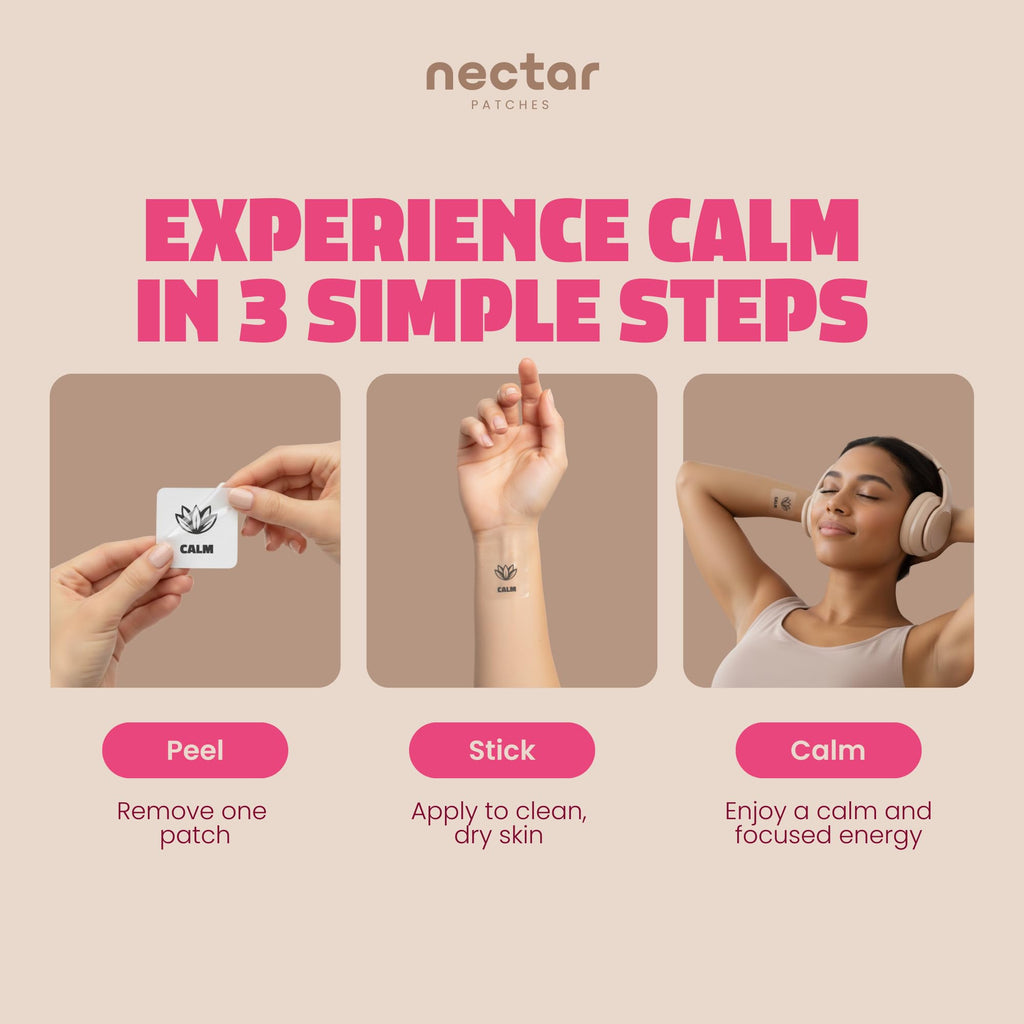 Nectar Patches Calm 10 Pack showing the wearable transdermal patch design
