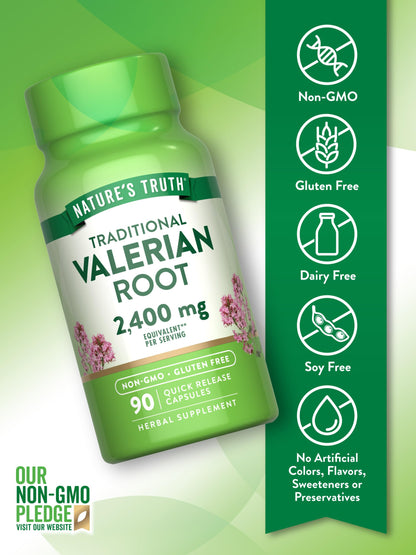 Authentic USA imported premium non GMO gluten free valerian root capsules for relaxation
