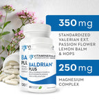 Vitaminerals Baldrian Plus supplement facts and valerian extract ingredients label