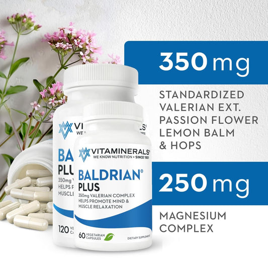 Vitaminerals Baldrian Plus supplement facts and valerian extract ingredients label