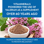 Vitaminerals 33 Plus Baldrian packaging showing extra strength relaxation support