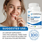 Vitaminerals Baldrian Plus non-habit forming natural sleep aid description side view
