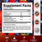 Vitamatic herbal sleep supplement gummies mixed berry flavor nutrition facts label