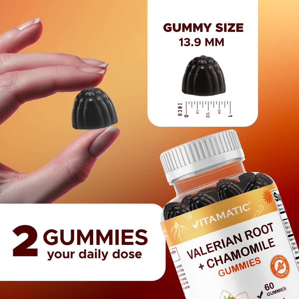 Sugar free vegan valerian root and chamomile extract gummies ingredients list