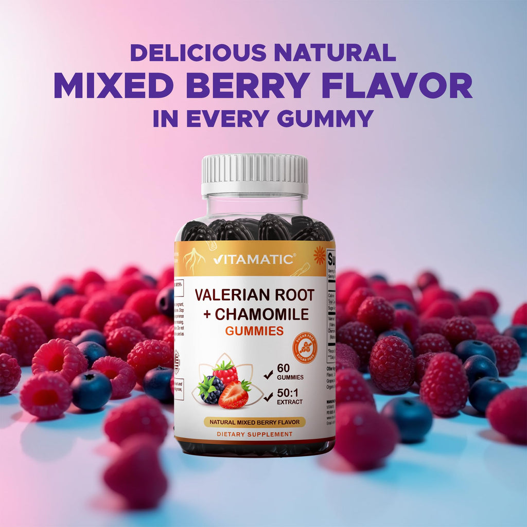 Vitamatic plant based botanical extract gummies for nightly wellness support