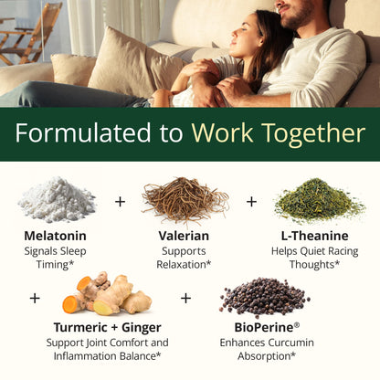Vimerson Health Melatonin and Valerian Root bottle angled presentation showcasing premium packaging
