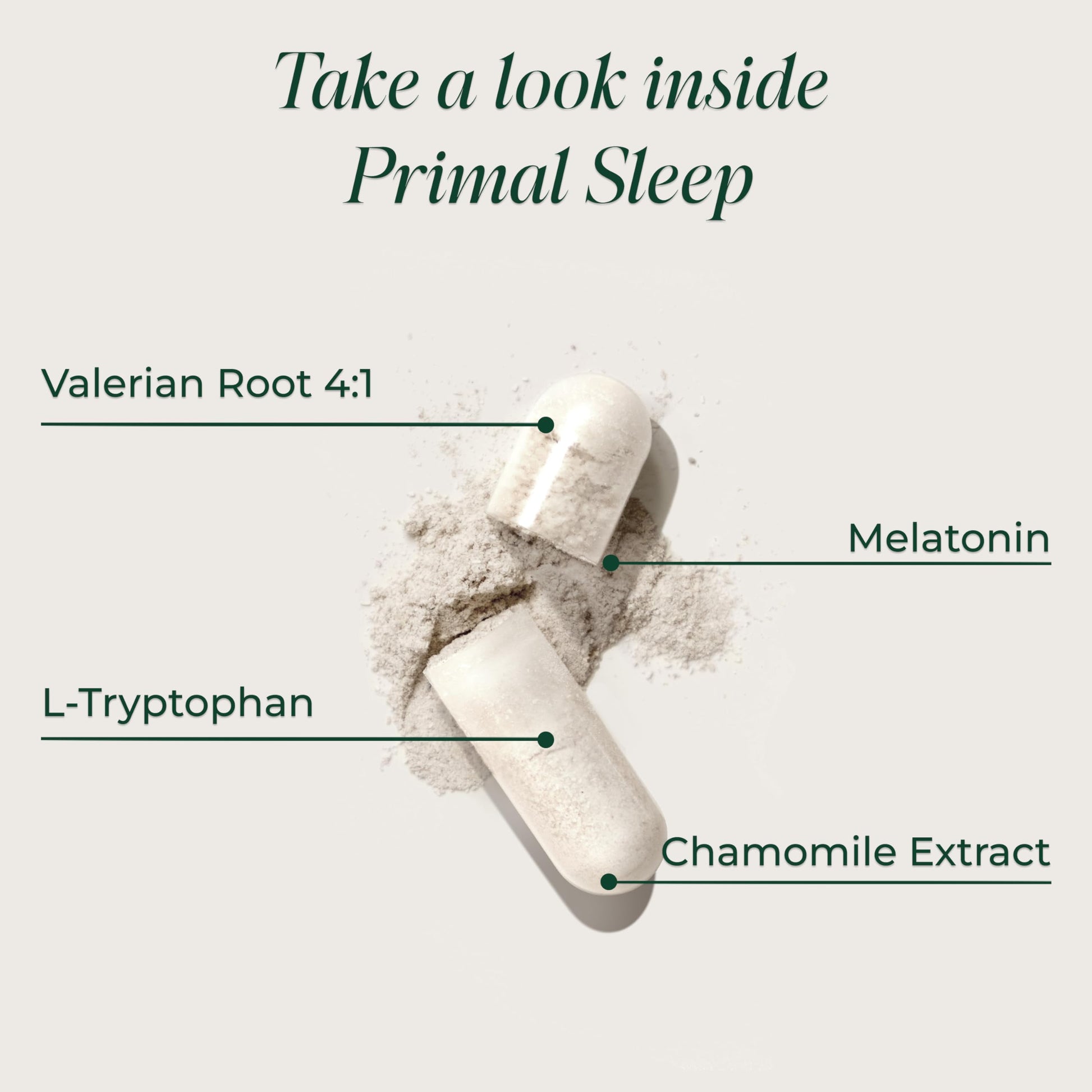 Premium USA imported Primal Sleep capsules for deep overnight relaxation and stress recovery