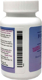 Natural homeopathic muscle relaxant tablets out of the bottle for tension relief
