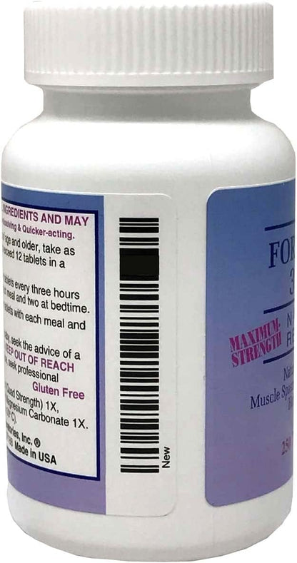 Natural homeopathic muscle relaxant tablets out of the bottle for tension relief