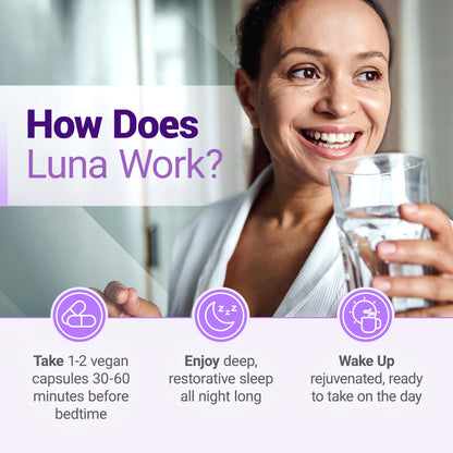 Nested Naturals Luna Gentle Sleep Supplement dietary info panel