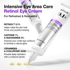 Anua Retinol 0.1 Caffeine Revitalizing Under Eye Cream texture and swatch display