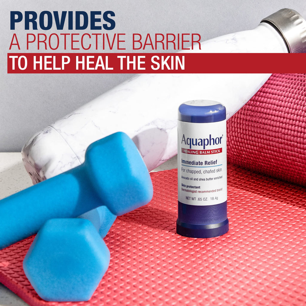 Aquaphor skin protectant balm applied on hand