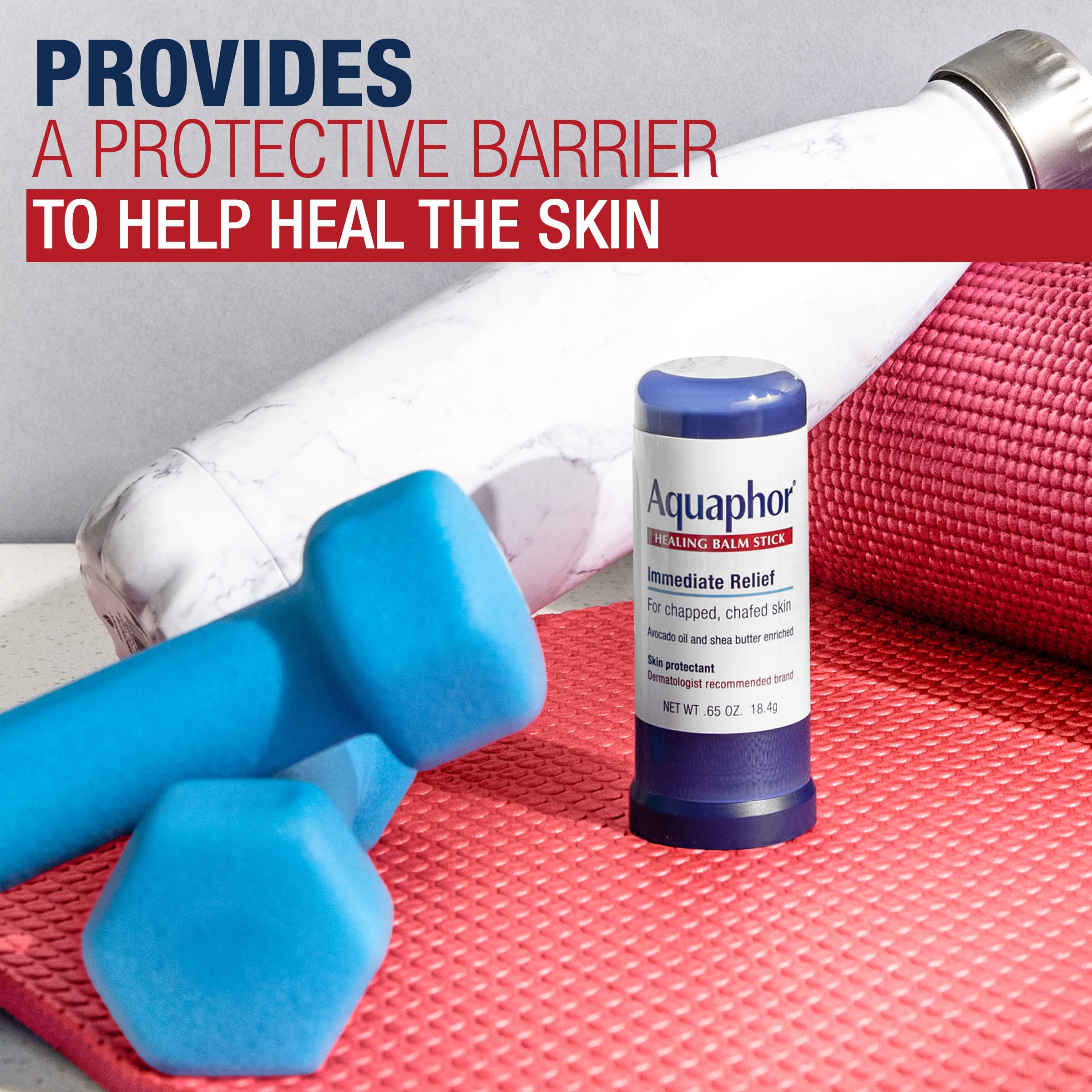 Aquaphor baby healing balm stick for sensitive skin and drool rash.