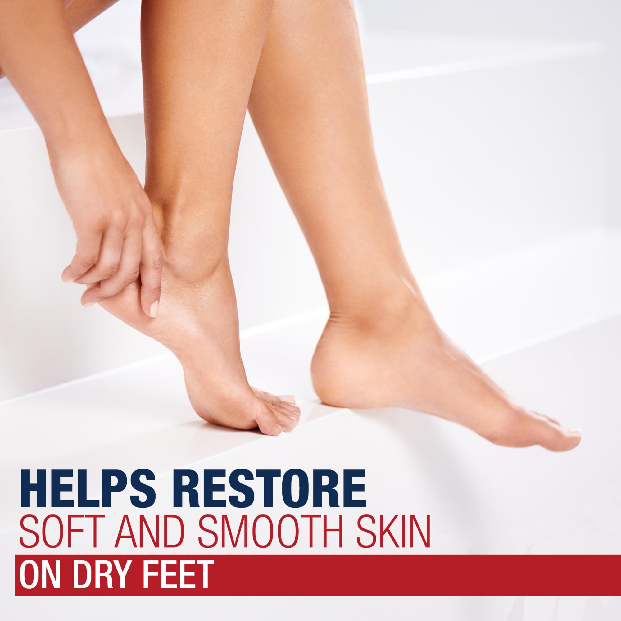 Aquaphor moisturizing socks for dry feet displaying the avocado oil and shea butter ingredients.