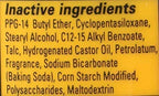 Arm And Hammer powder fresh scent deodorant label details