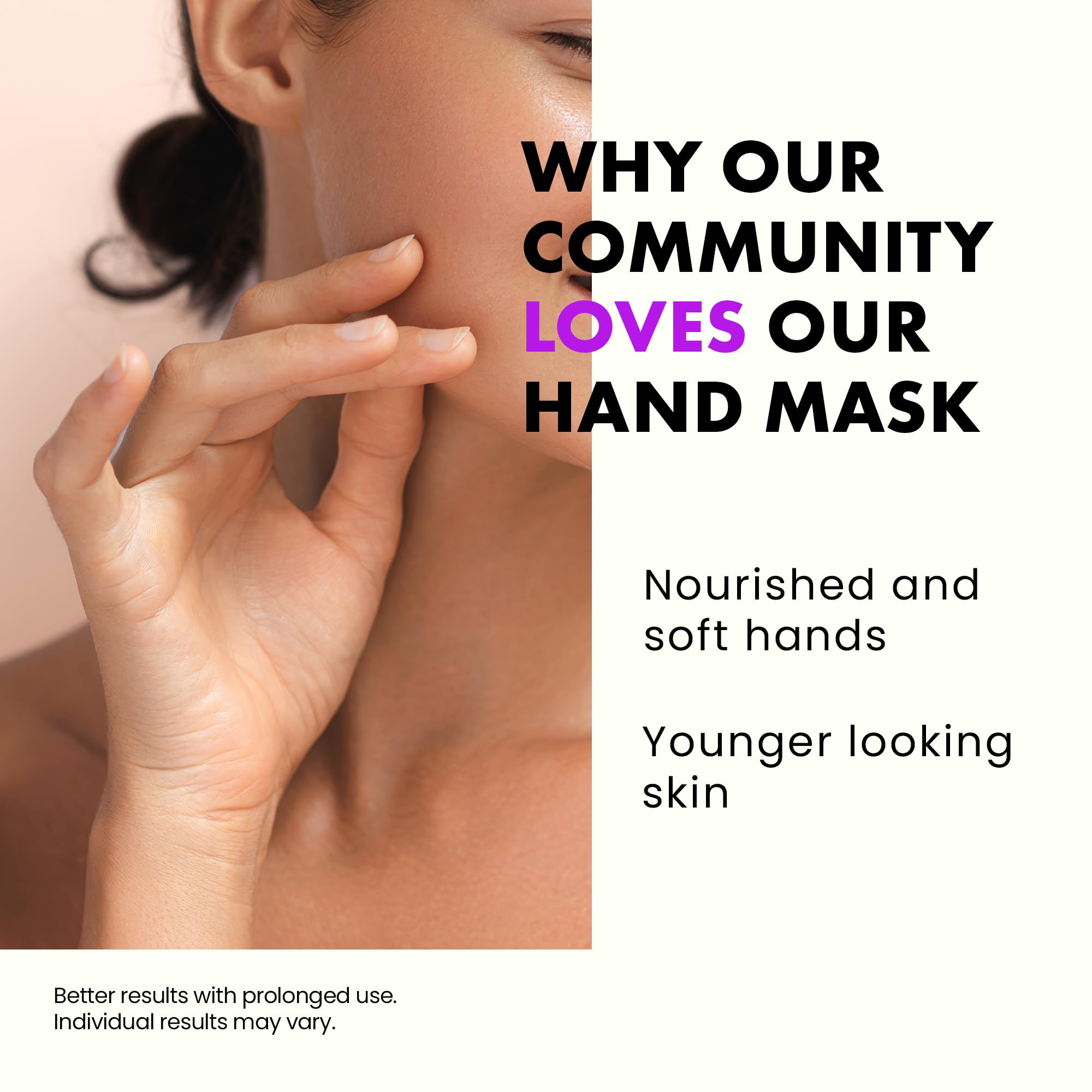 Close up of Eclat Skincare moisturizing hand mask gloves packaging