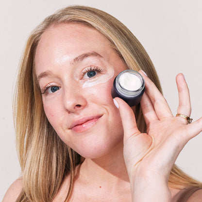 Texture shot of lightweight fragrance-free retinol cream for sensitive skin