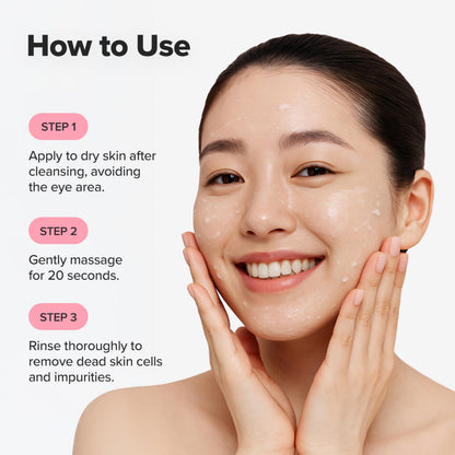 Natural cotton cellulose peeling gel rolling away skin impurities on hand.