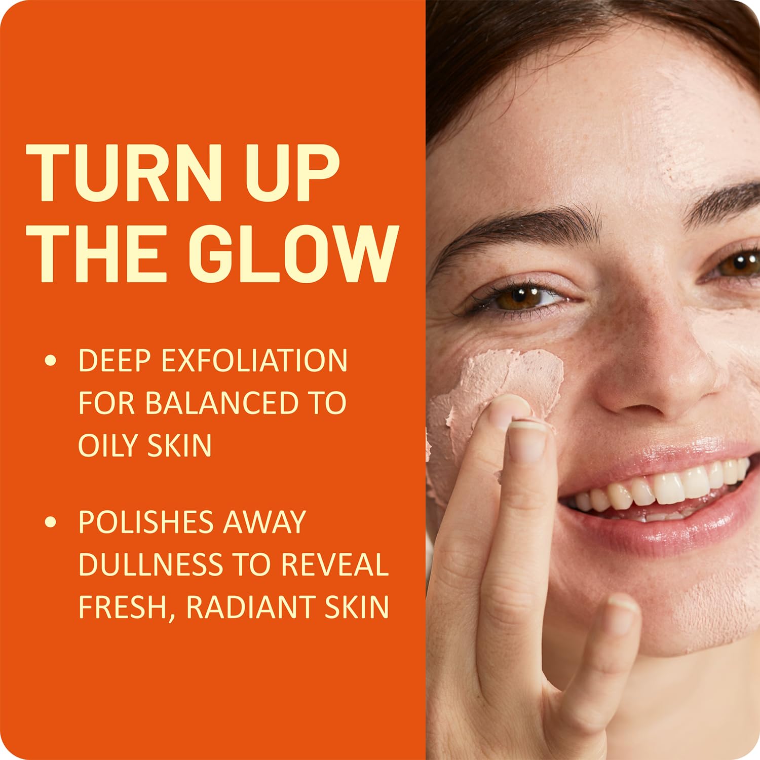 Texture preview of the creamy St. Ives apricot facial scrub with natural exfoliating particles