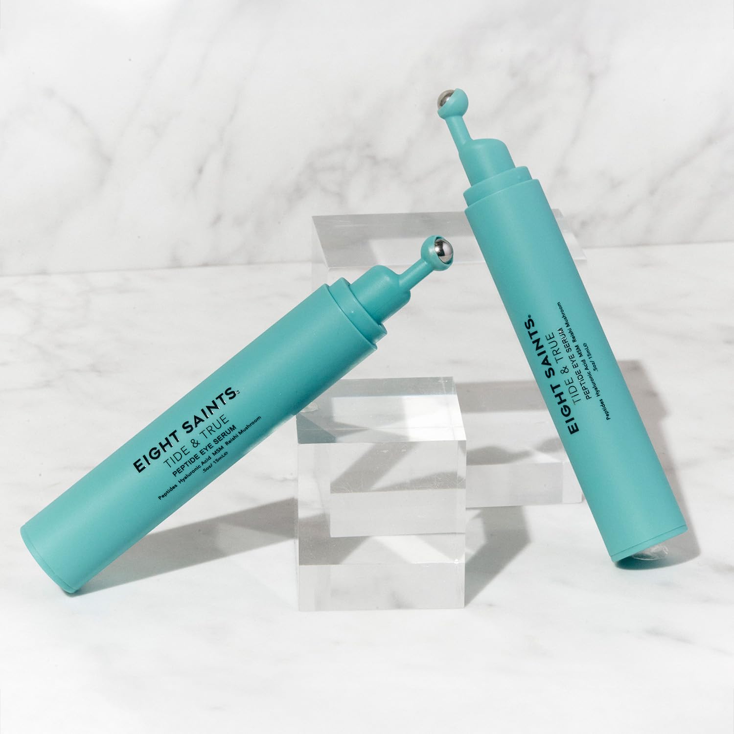 Authentic USA imported Eight Saints peptide eye treatment box and tube.