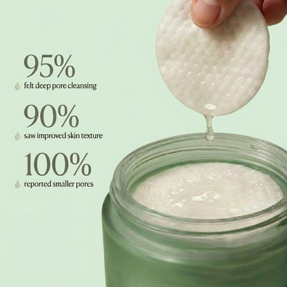 Side view of QUIA Korean skincare jar displaying directions and ingredient details