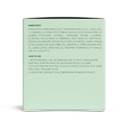 QUIA beauty clear skin formula toner pads outer product boxing view