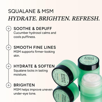 Eight Saints de puffing eye cream with hyaluronic acid and caffeine