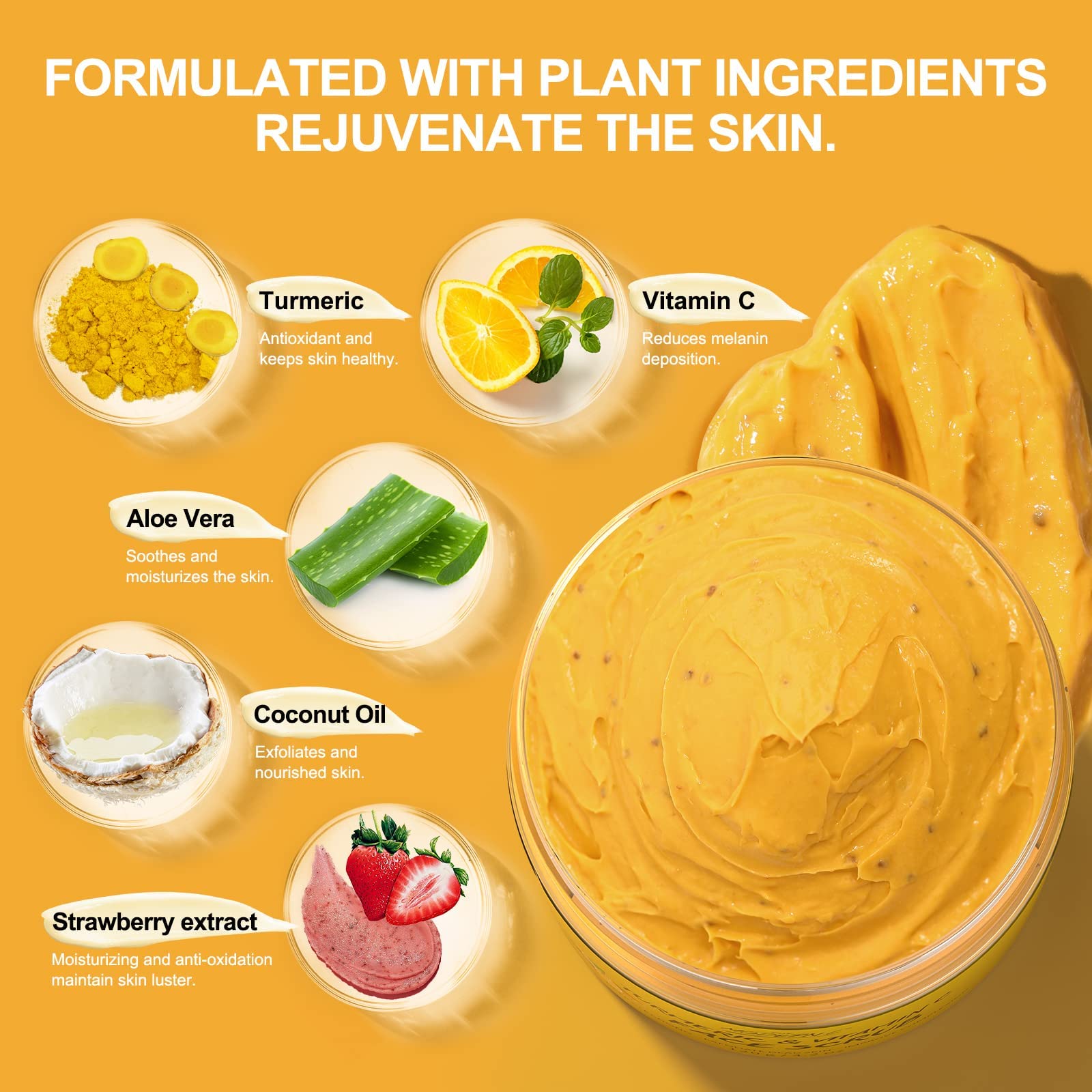 POP MODERN.C organic microdermabrasion facial exfoliator cream texture with walnut shell powder particles.