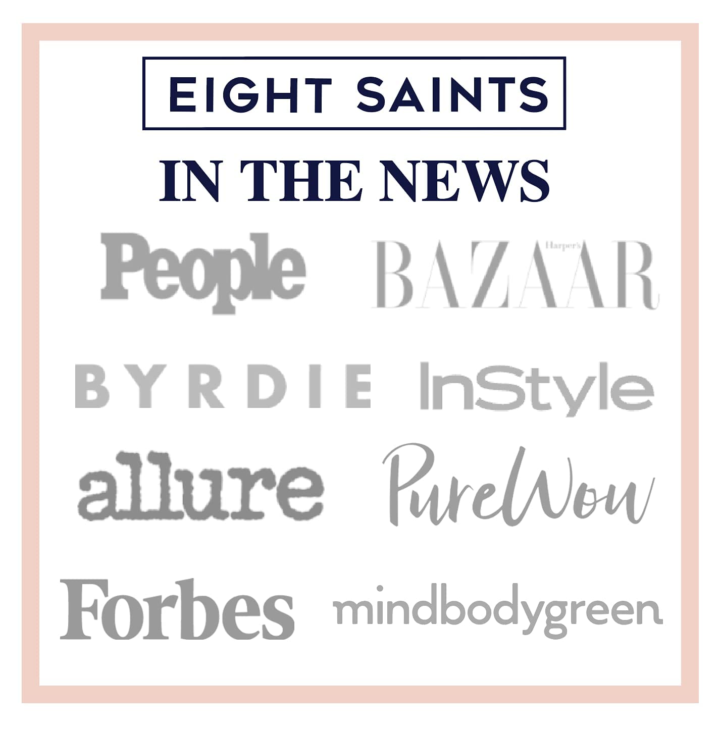 USA imported Eight Saints clarifying face wash bottle displayed on a vanity
