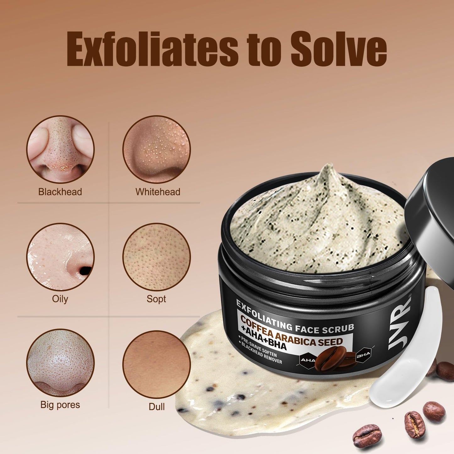 JVR blackhead removal gel scrub texture for deep pore cleansing