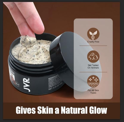 JVR authentic imported USA men's grooming coffee scrub tub
